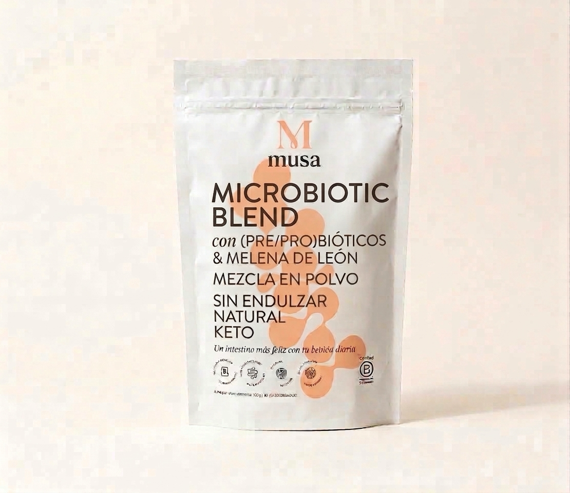 MICROBIOTIC BLEND Musa — Mezcla en polvo con probióticos y Melena de León