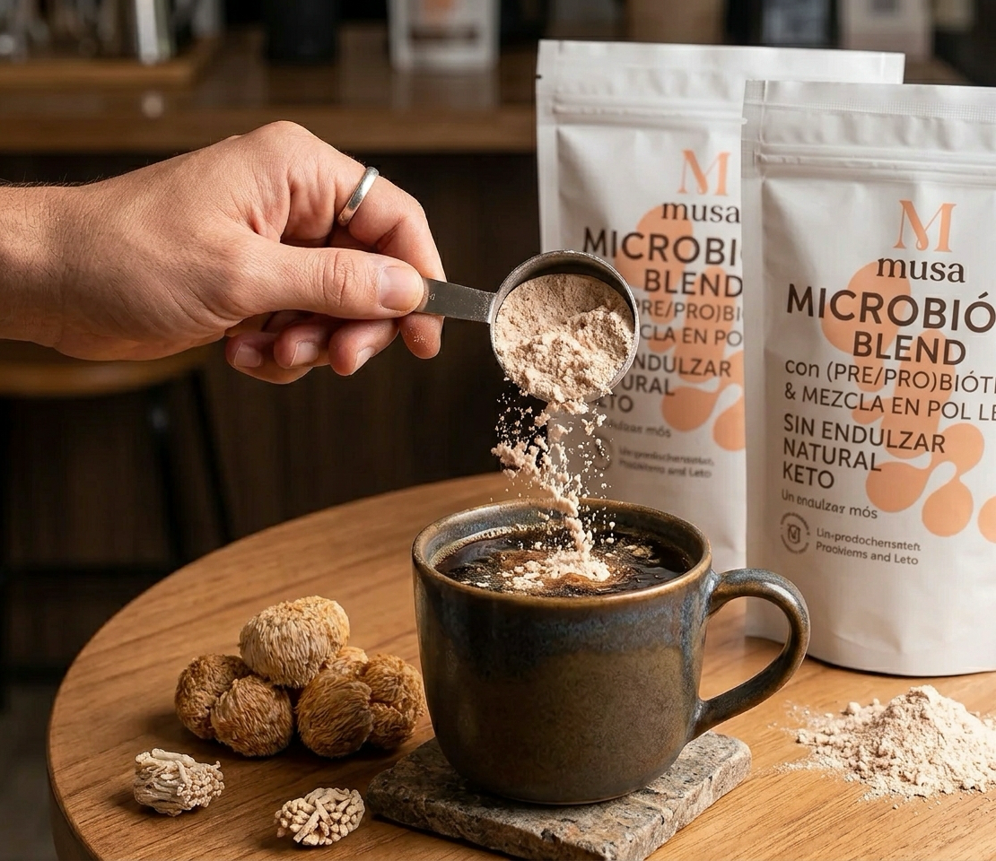 MICROBIOTIC BLEND Musa — Úsalo en tu café o bebida diaria